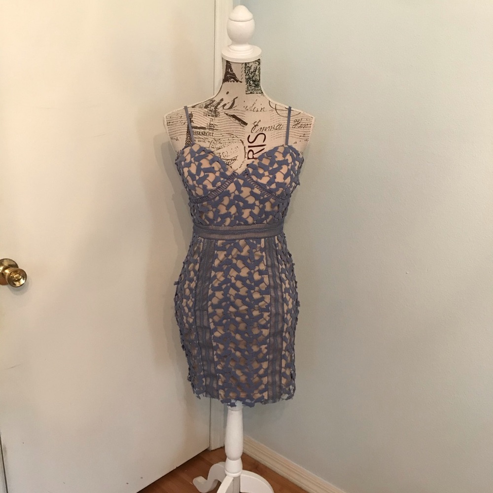 Blue lace dress